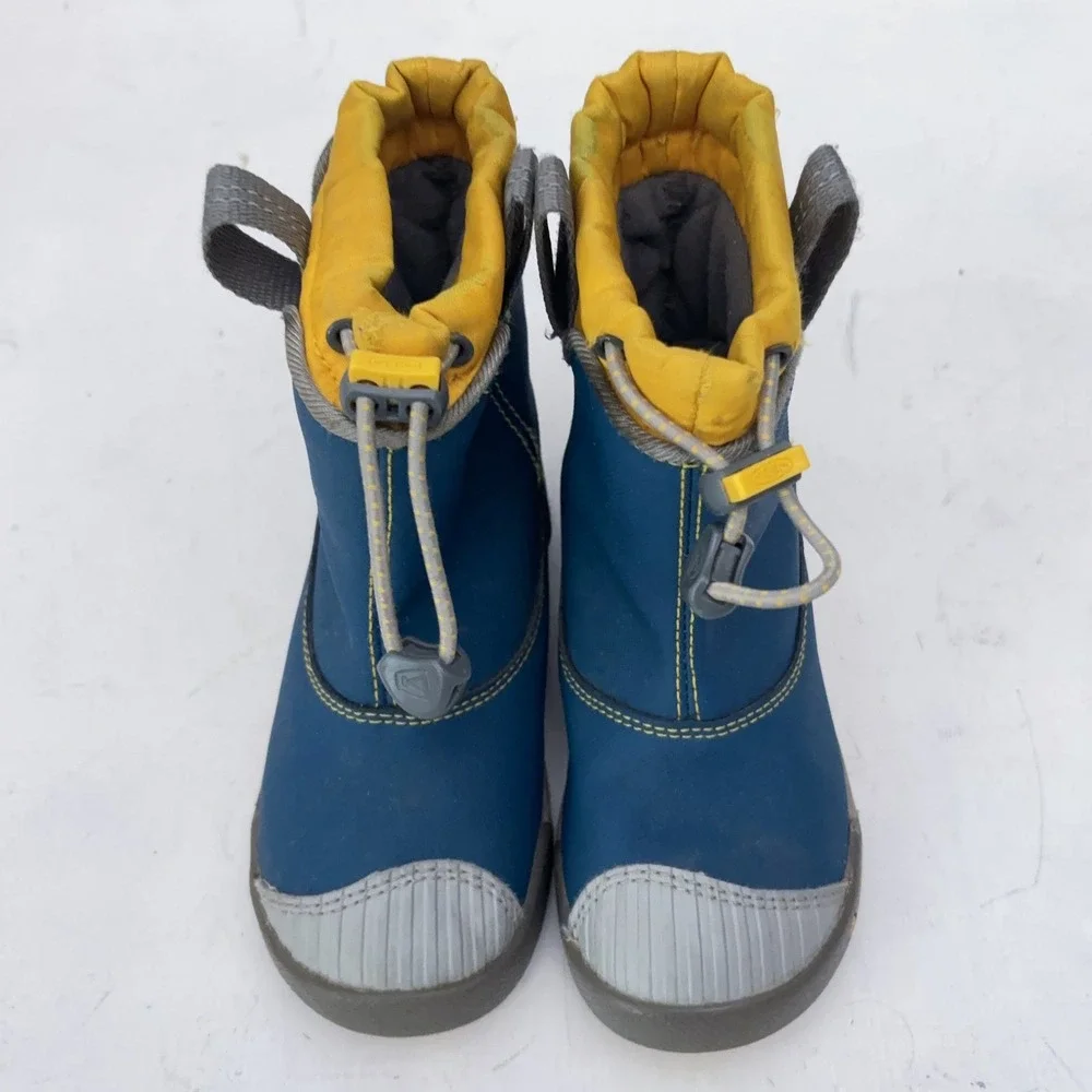 Keen Encanto 365 Blue Waterproof Rain Boots Kids Size 8 Blue Yellow 1014404